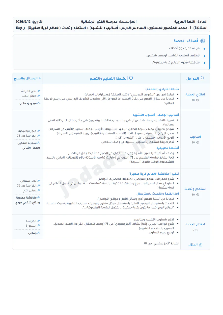 خطاطة نمطية - رياضيات