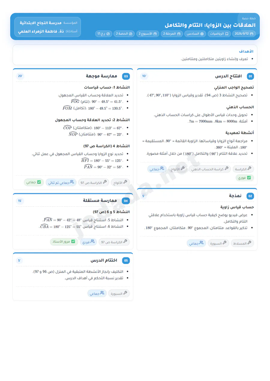 خطاطة عصرية - رياضيات
